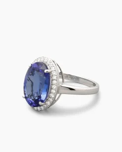 Ring mit Tansanit AAAAA und Brillanten