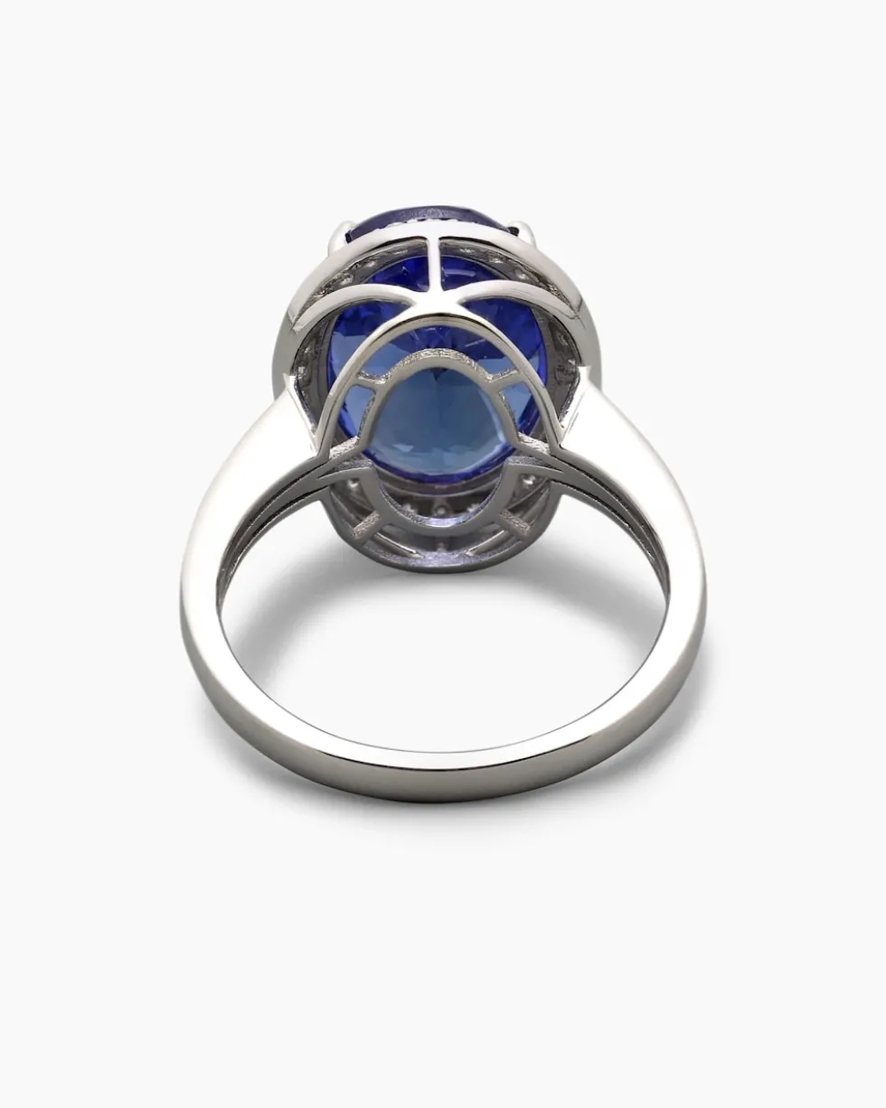 Ring mit Tansanit AAAAA und Brillanten
