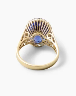 Ring mit Tansanit AAAAA und Diamanten