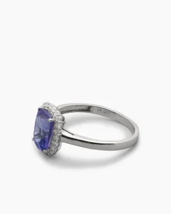Ring mit Tansanit AAAA+ und Brillanten