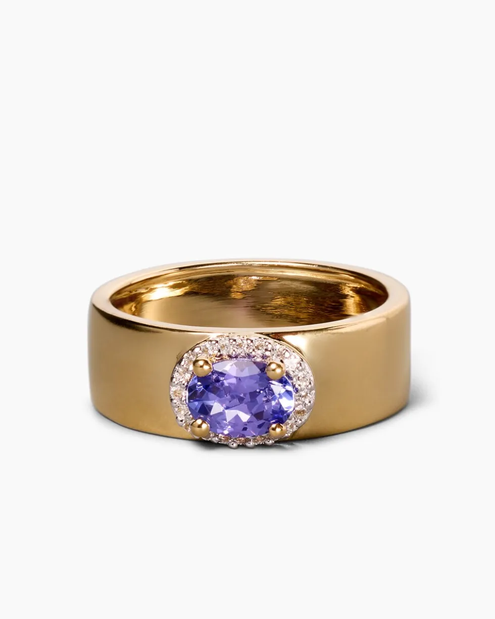 Ring mit Tansanit AAAA und Topas