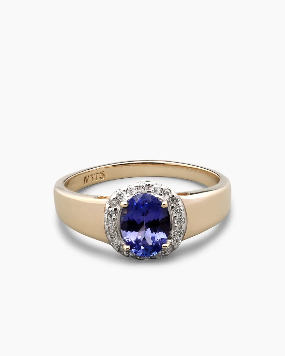 Ring mit Tansanit AAA+ & Brillanten
