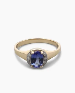 Ring mit Tansanit AAA & Brillanten