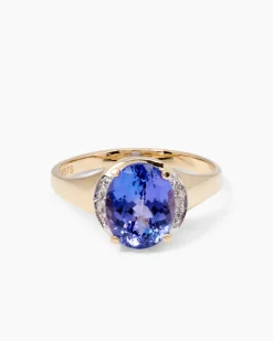 Ring mit Tansanit AAA+ und Brillanten