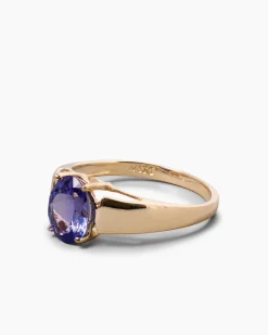 Ring mit Tansanit AAA und Diamant