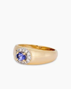 Ring mit Tansanit AAA & Zirkon