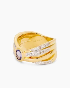 Ring mit Tansanit AAA+ & Zirkon