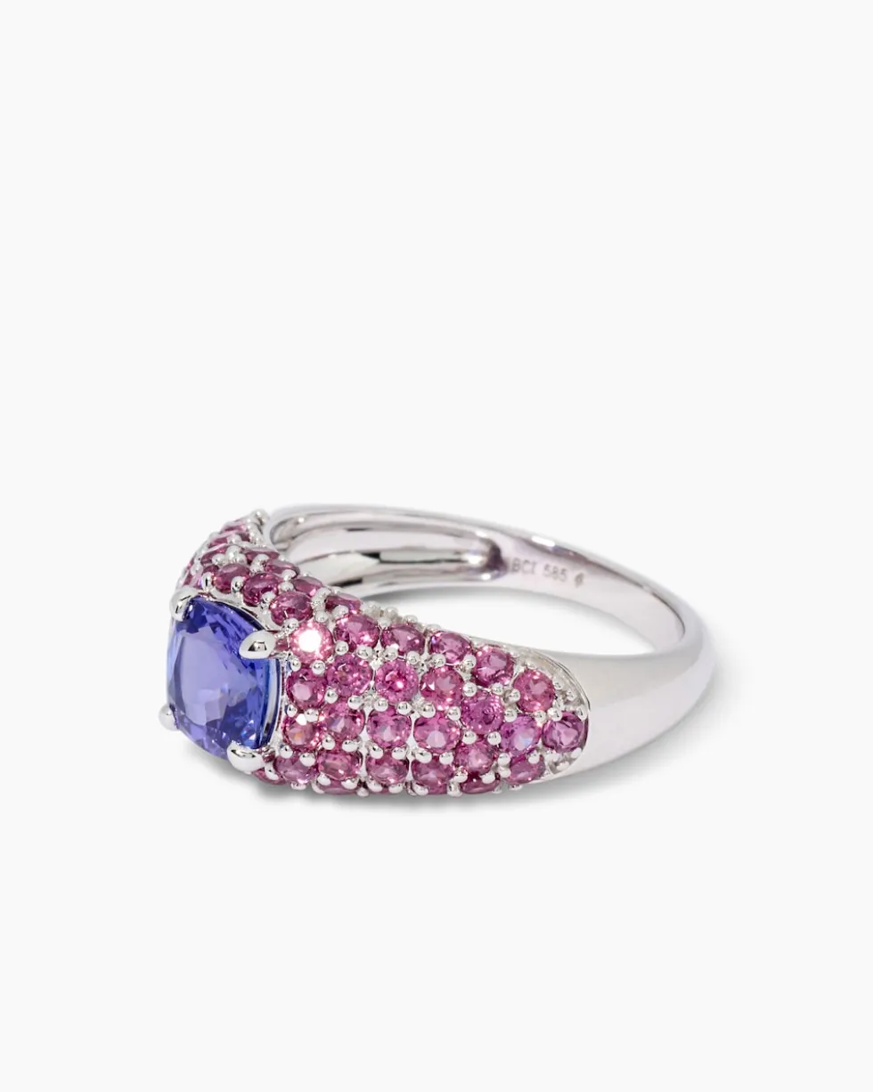 Ring mit Tansanit & Rhodolith