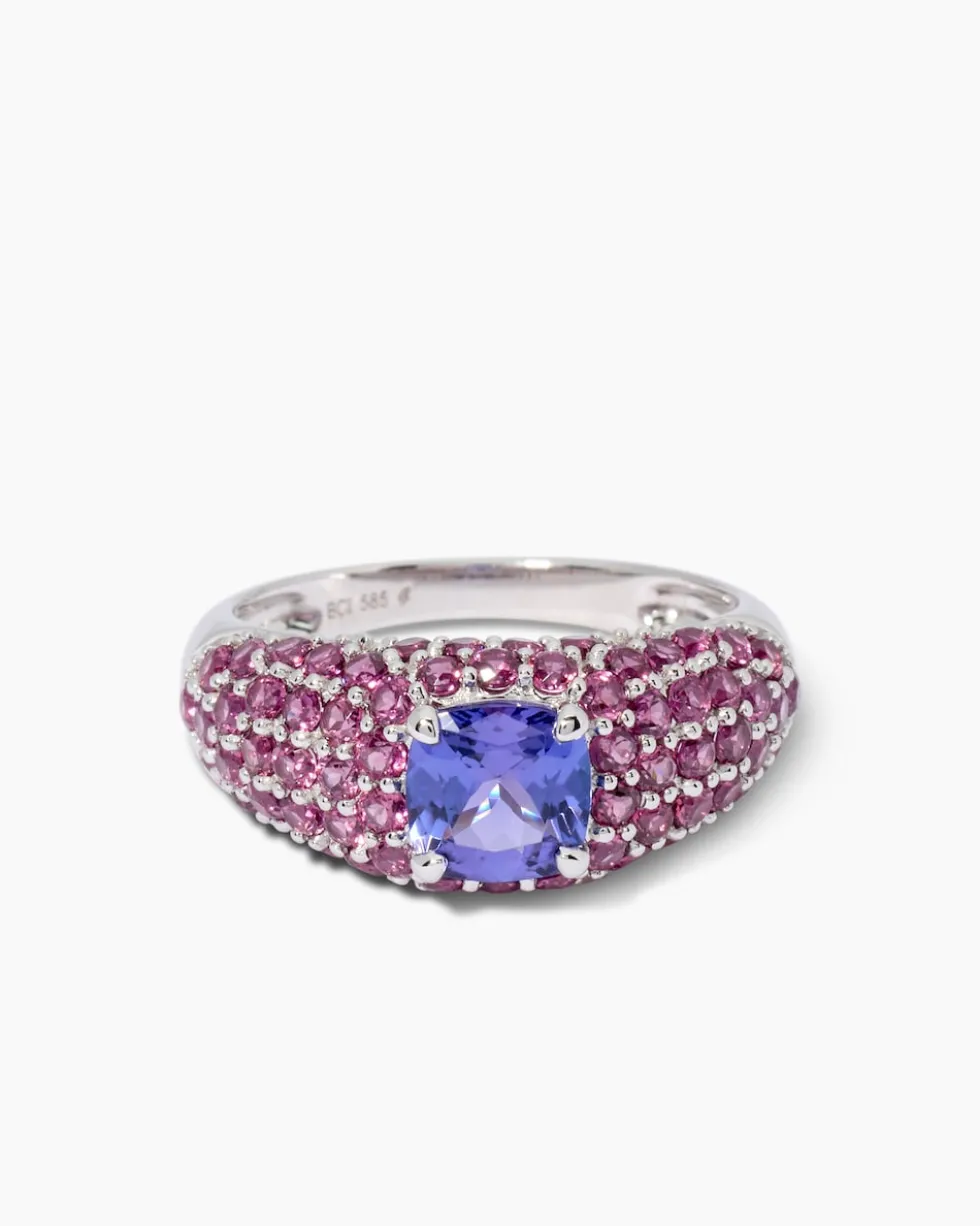 Ring mit Tansanit & Rhodolith