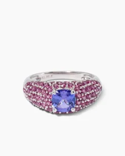 Ring mit Tansanit & Rhodolith