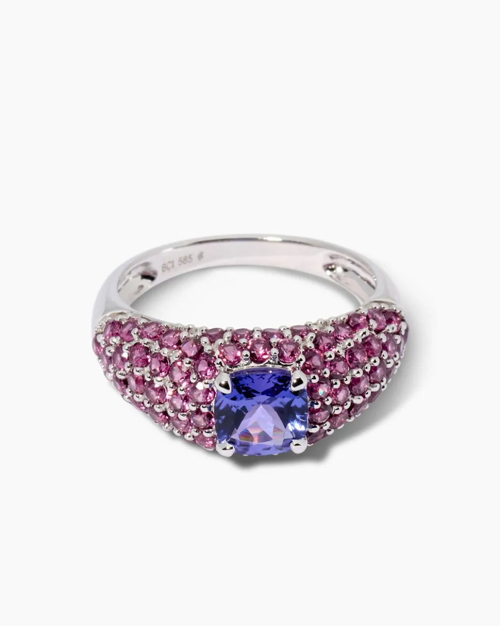 Ring mit Tansanit & Rhodolith