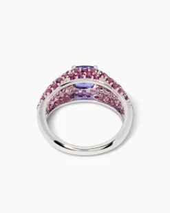 Ring mit Tansanit & Rhodolith