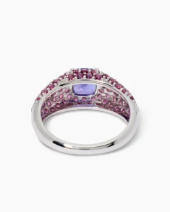 Ring mit Tansanit & Rhodolith