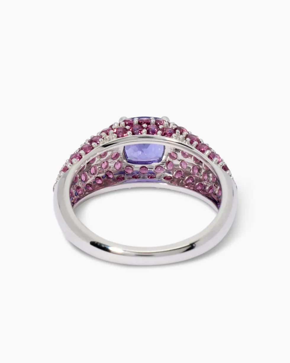 Ring mit Tansanit & Rhodolith