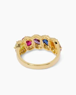 Ring mit Zirkonia und Kristallen