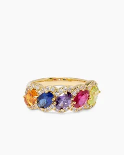 Ring mit Zirkonia und Kristallen