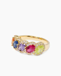 Ring mit Zirkonia und Kristallen