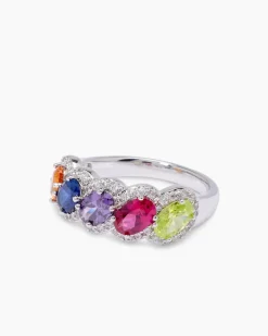 Ring mit Zirkonia und Kristallen