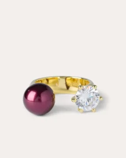 Ring MK-Perle 10 mm & Zirkonia