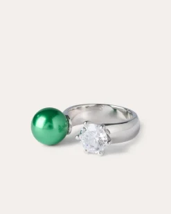 Ring MK-Perle 10 mm & Zirkonia