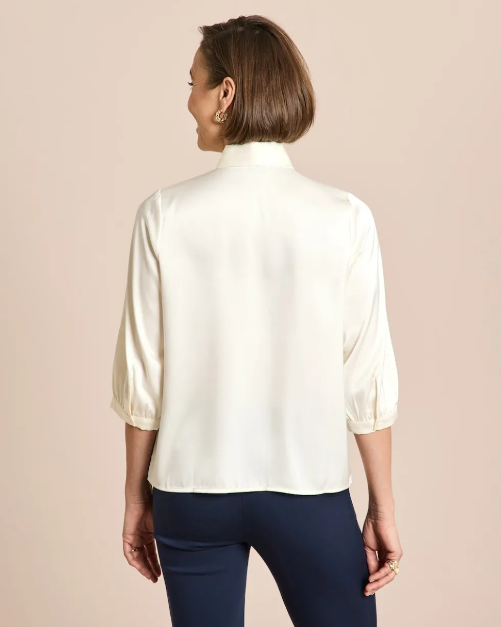 Satin Bluse mit Schluppe