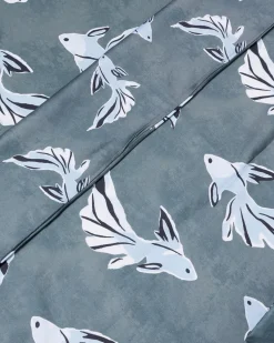 Satin-Wendebettwäsche "Koi Design", 3tlg.