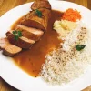 Schweinefilet in Cognacrahmsoße