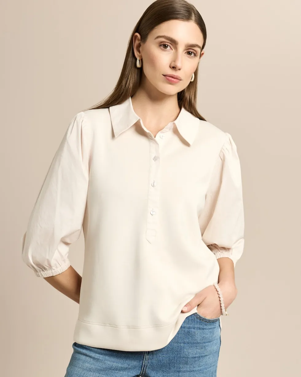 Seidentraum Shirt im Materialmix