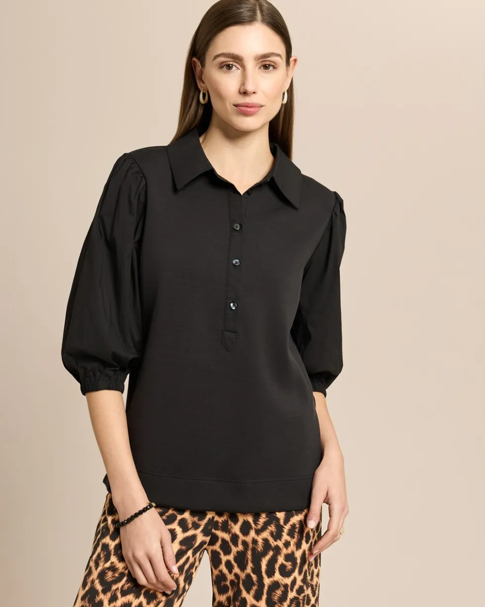Seidentraum Shirt im Materialmix