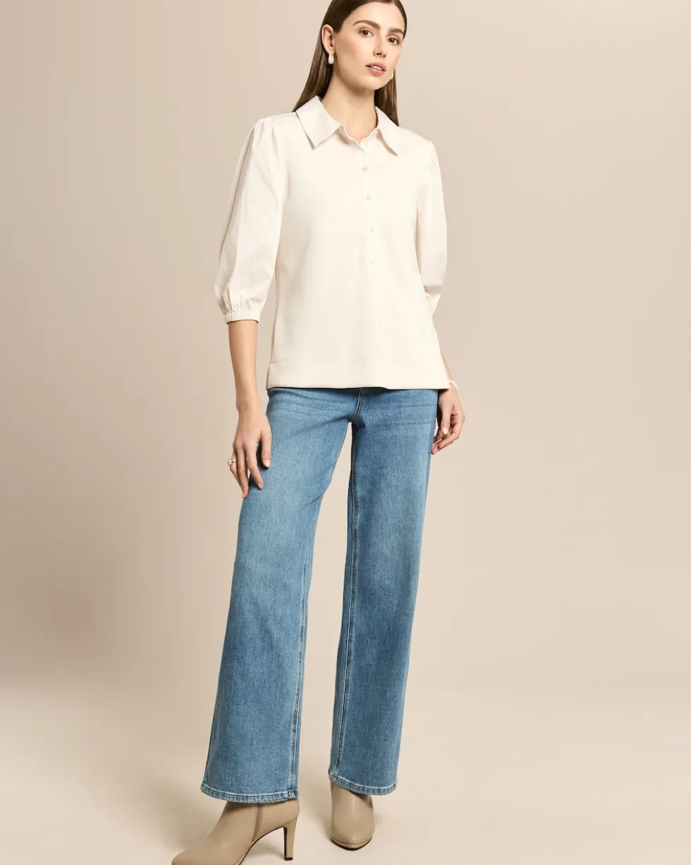 Seidentraum Shirt im Materialmix