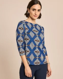 Shirt Be Loud mit U-Boot-Ausschnitt