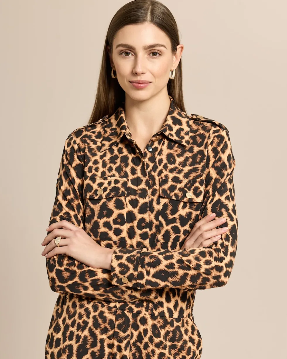 Shirtbluse mit Leoprint