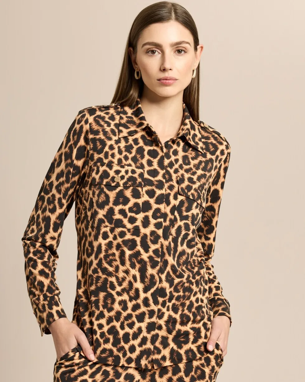 Shirtbluse mit Leoprint