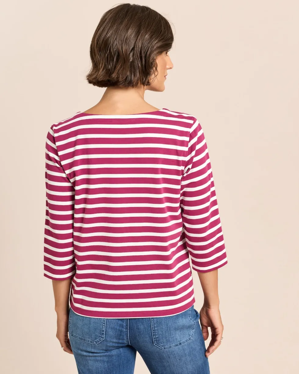 Shirt gestreift mit überschnittener Schulter
