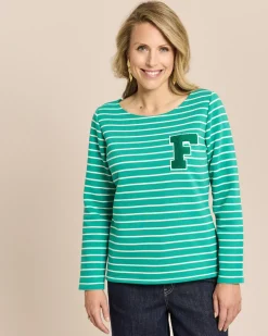 Shirt gestreift mit Frottee-Applikation