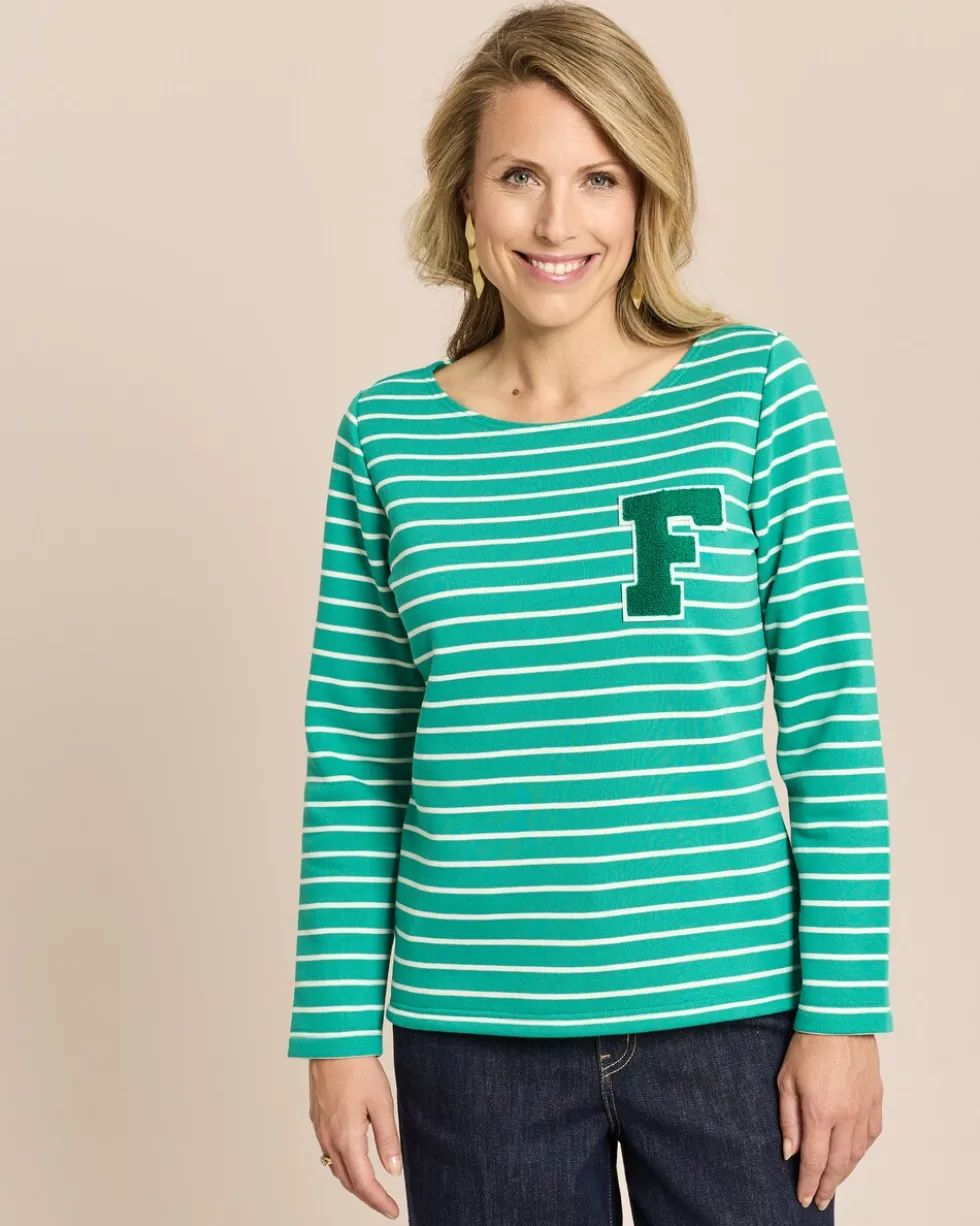 Shirt gestreift mit Frottee-Applikation
