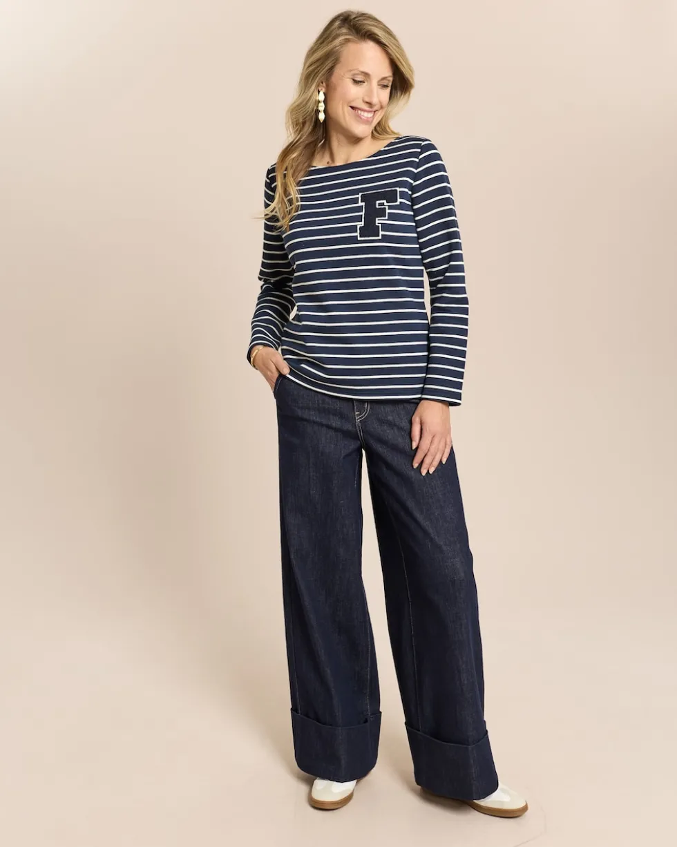 Shirt gestreift mit Frottee-Applikation