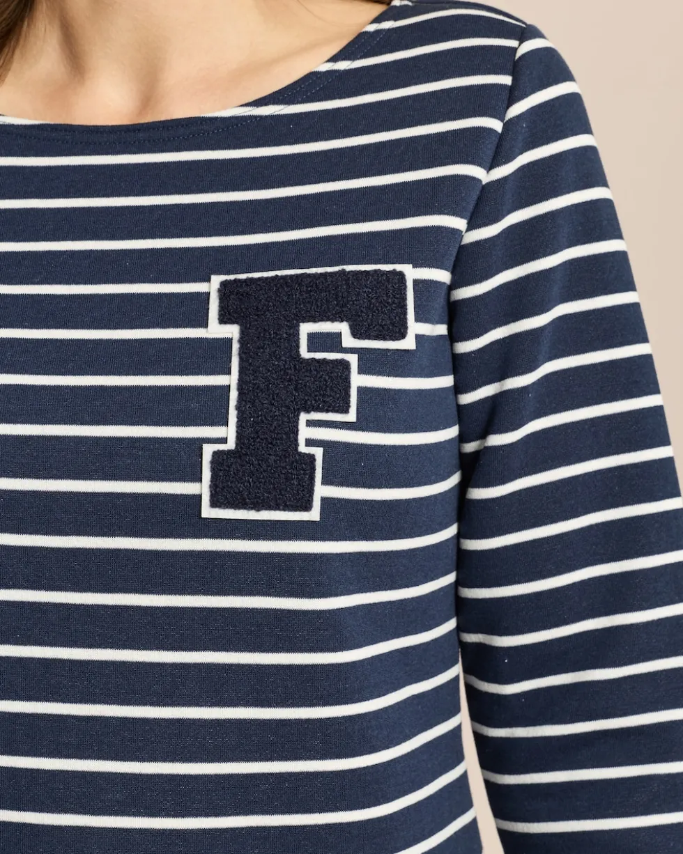 Shirt gestreift mit Frottee-Applikation