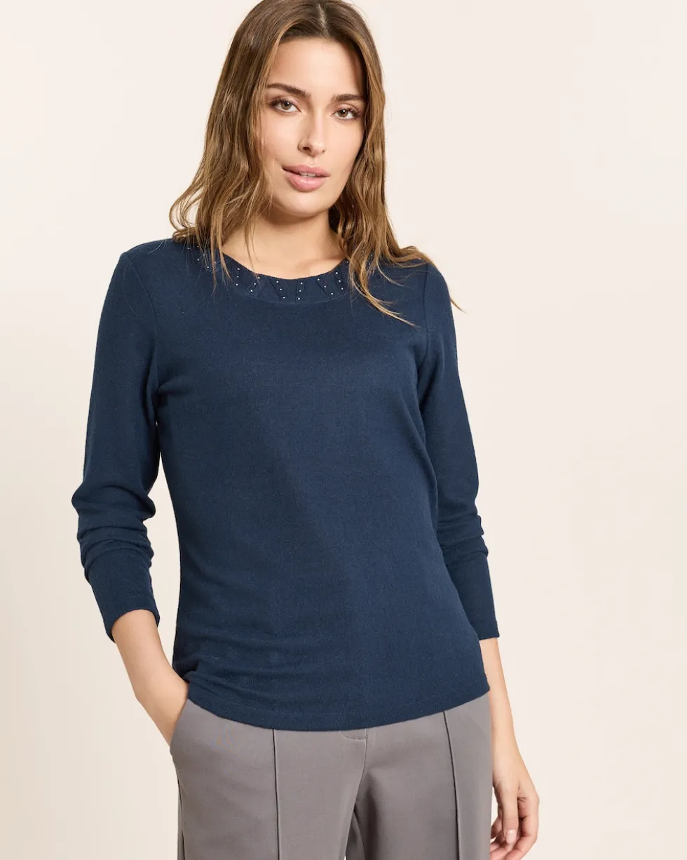 Shirt in Strickoptik