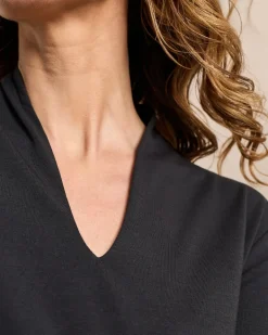 Shirt mit angeschnittenem Stehkragen