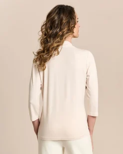 Shirt mit angeschnittenem Stehkragen