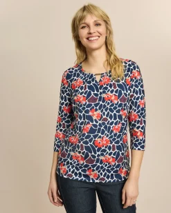 Shirt mit Animal-Blumendruck