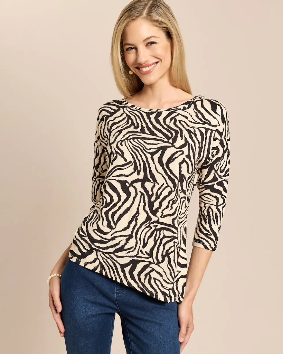 Shirt mit asymmetrischem Saum