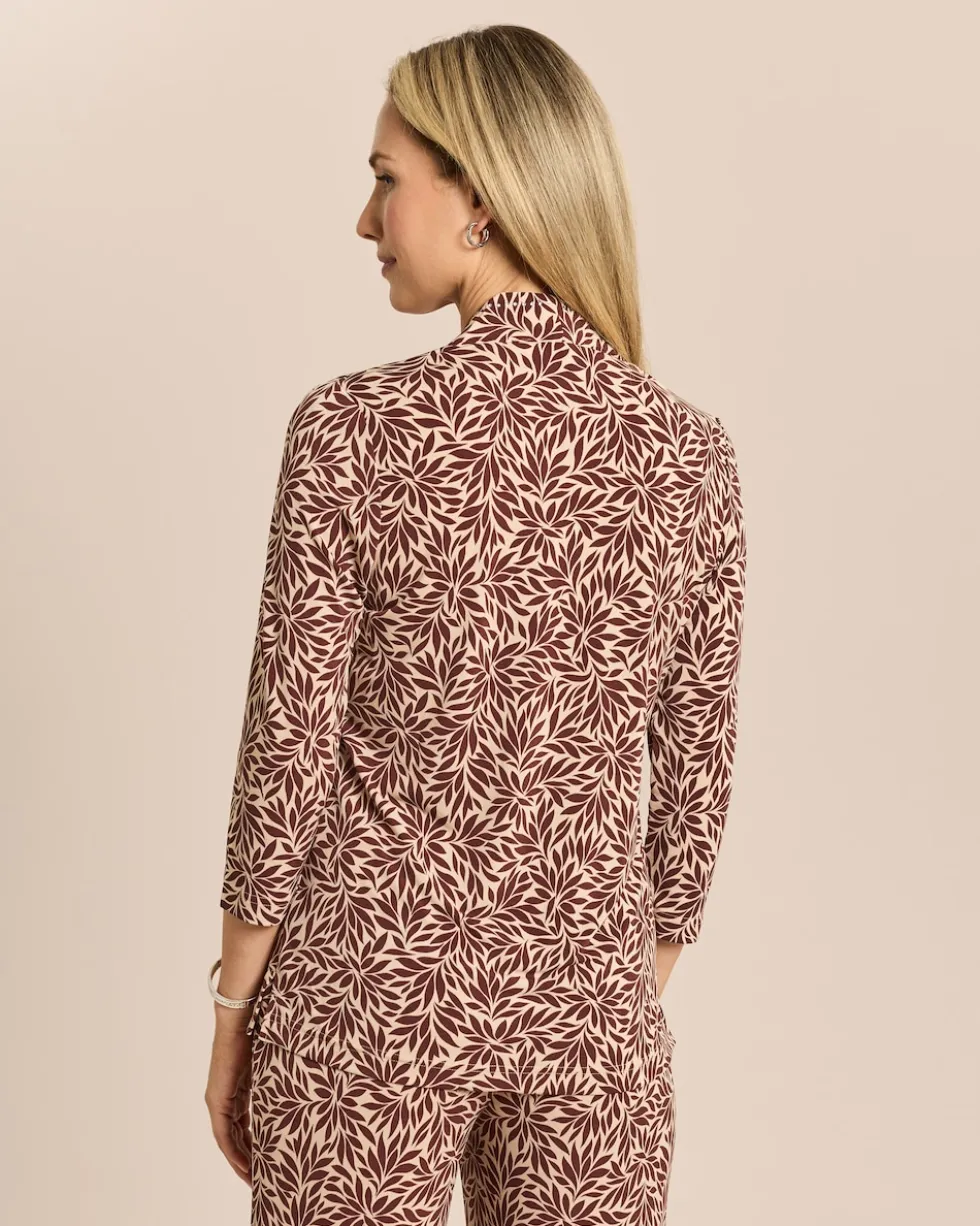 Shirt mit Blätterdruck