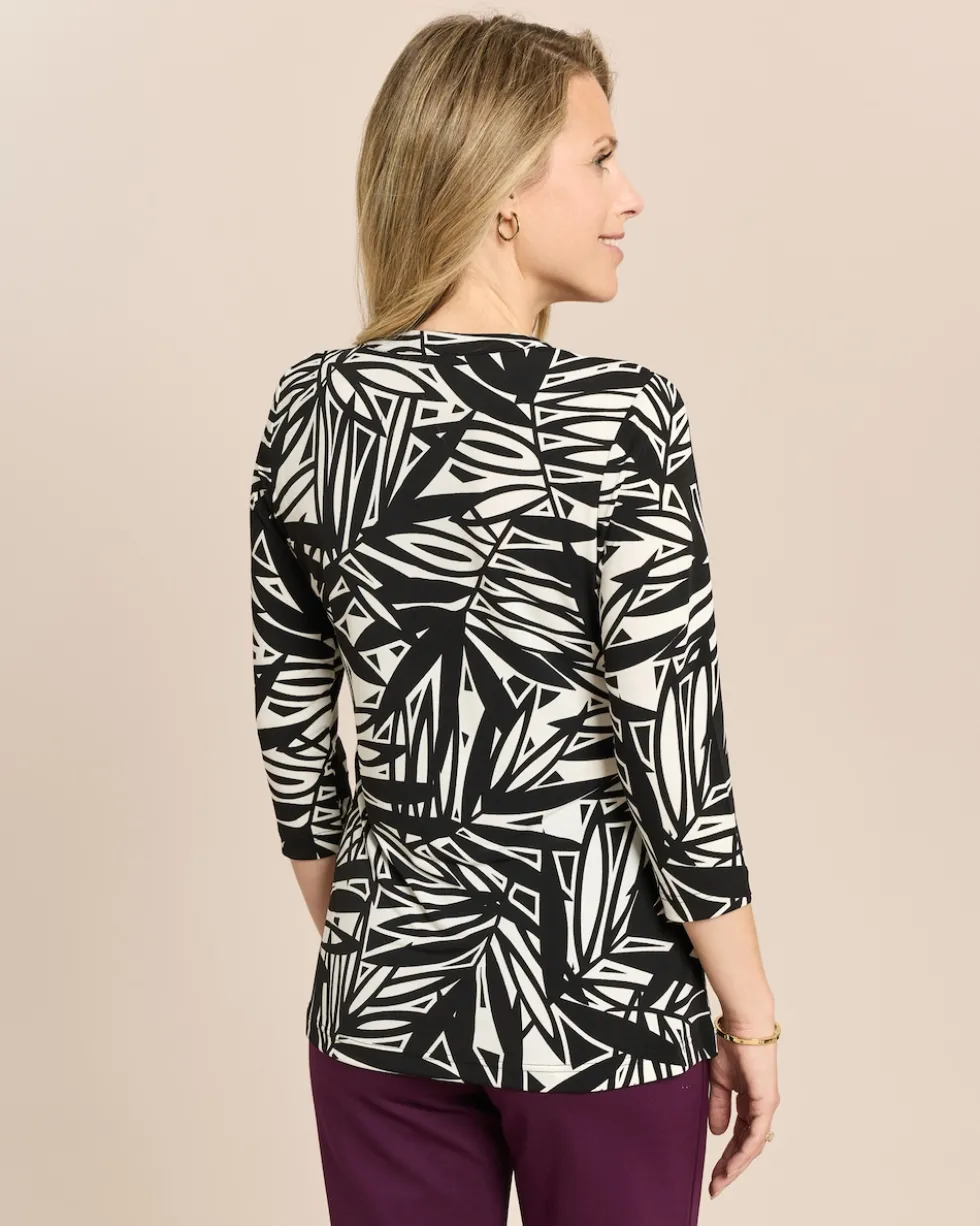 Shirt mit Blätterdruck