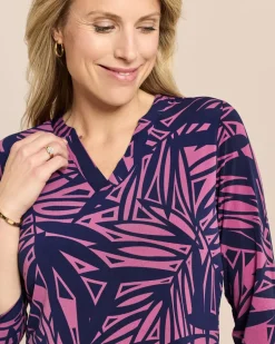 Shirt mit Blätterdruck