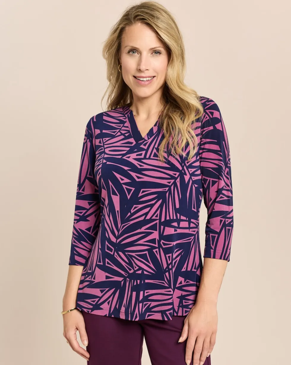 Shirt mit Blätterdruck