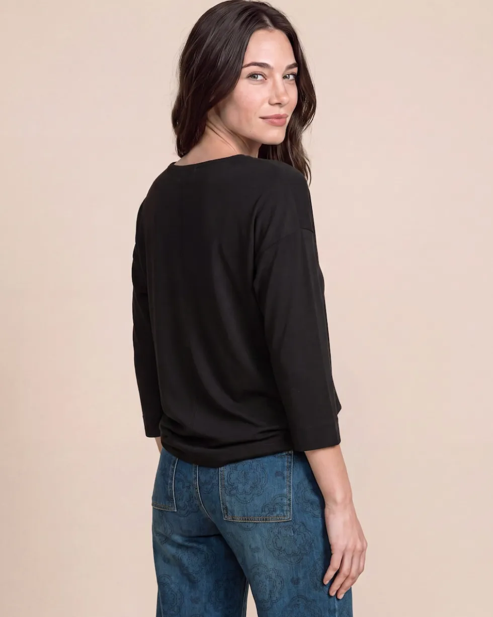 Shirt mit Blumenapplikation