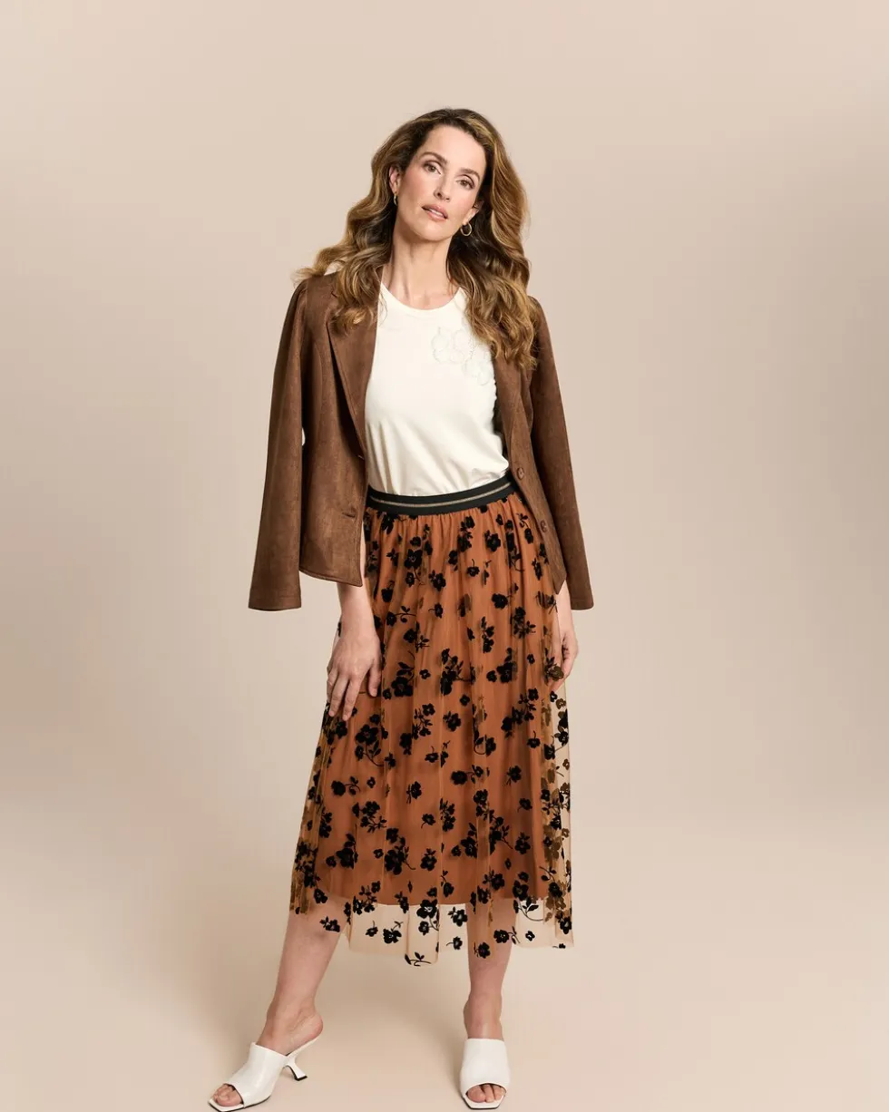 Shirt mit Blumen-Dekoration
