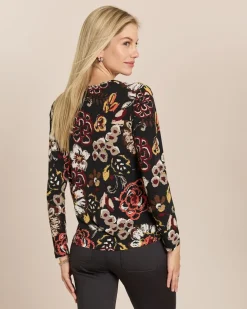 Shirt mit Blumen-Druck
